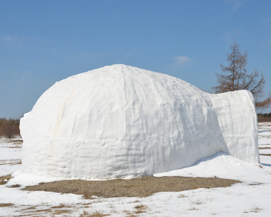 igloo, snow, house