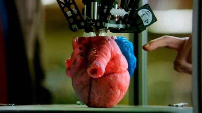 Corazon disenado en una impresora 3D