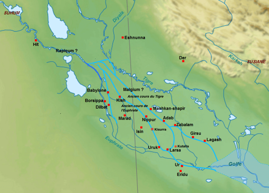 Map of Southern Mesopotamia