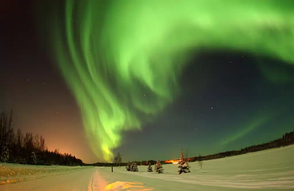 alaska wilderness sky aurora borealis 41004