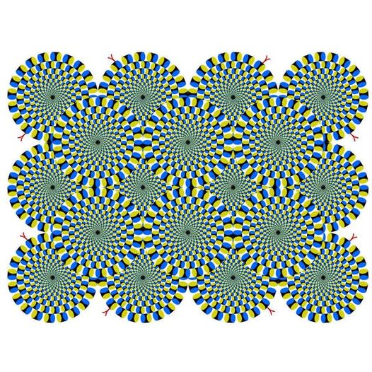 ilusion de serpientes rotantes